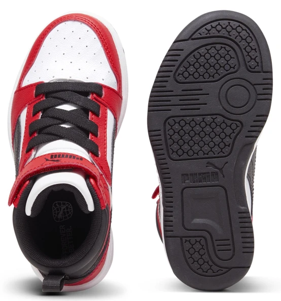Puma Rebound V6 Mid AC+ PS 393832 Ortopedik Çocuk Spor Ayakkabı - 4