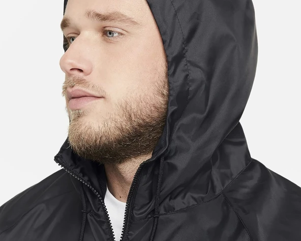 Nike DA0001-010 M Nk Wvn Lnd Wr Hd Jkt Yağmurluk İnce Erkek Mont - Resim 4