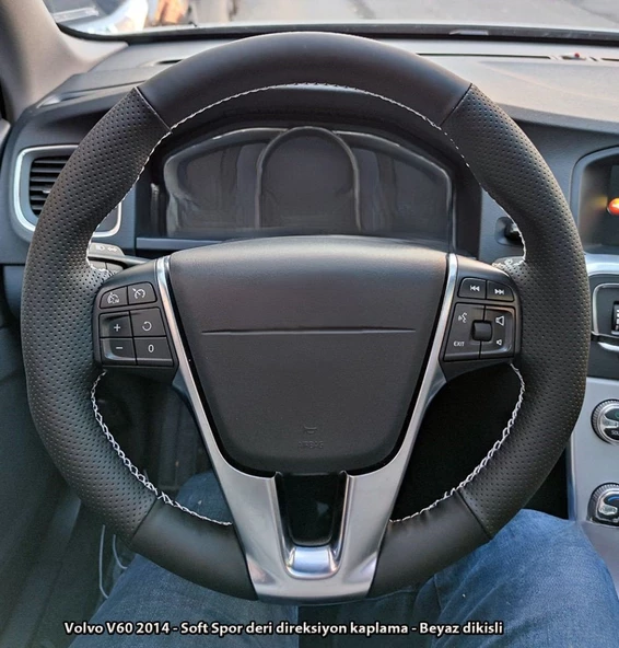 Volvo S60 2014 Araca Özel Direksiyon Kılıfı (SOFT NOKTA NAPA) ürün görseli