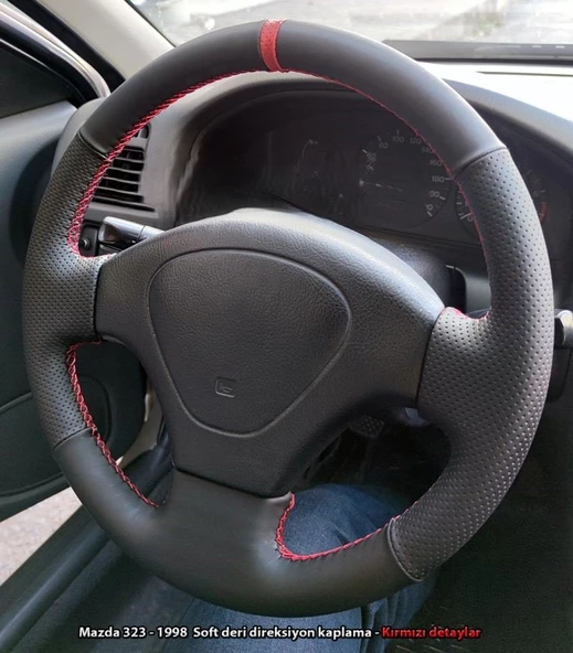 Mazda 323 1998 Araca Özel Direksiyon Kılıfı (SOFT NOKTA NAPA) ürün görseli
