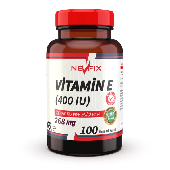 Nevfix Vitamin E 400 IU (268 MG) 100 Yumuşak Kapsül