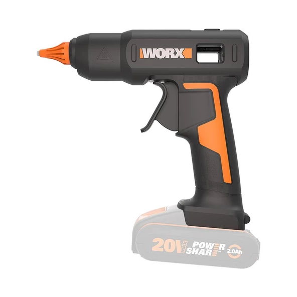 WORX WX045.9 20Volt 11MM Profesyonel Sıcak Mum Silikon Tabancası + 10 Silikon (Akü Dahil Değildir) - 2