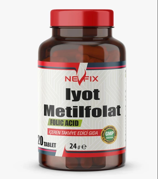 İyot & Metilfolat 120 Tablet İyodine Folik Asit