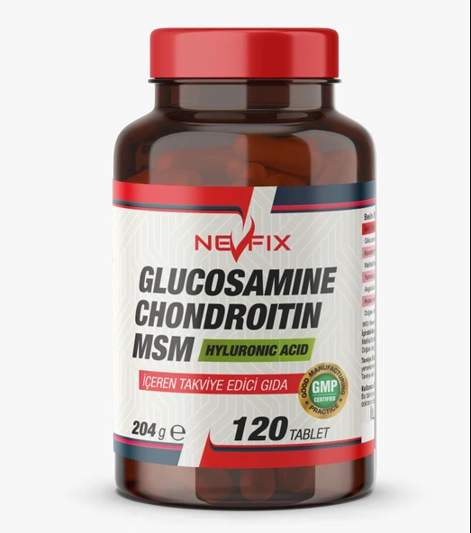Nevfix Glucosamine 120 Tablet Chondroitin Msm Yumurta Kabuğu Zarı Hyaluronic Acid Collagen Boswellia