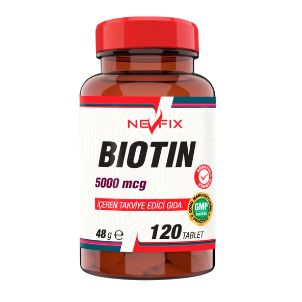 NEVFİX Biotin 5000 mcg 120 Tablet