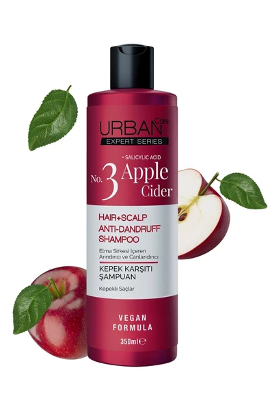 Urban Care No:3 Elma Sirkesi İçeren Arındırıcı ve Canlandırıcı Kepek Karşıtı Şampuan 350 ml - Resim 5