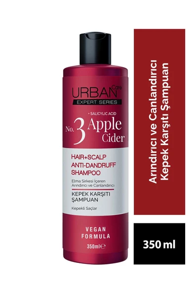 Urban Care No:3 Elma Sirkesi İçeren Arındırıcı ve Canlandırıcı Kepek Karşıtı Şampuan 350 ml - Resim 4