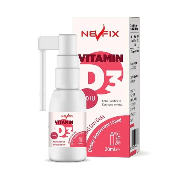 Nevfix Vitamin D3 400 Iu 20 ml Sprey (Sıvı)
