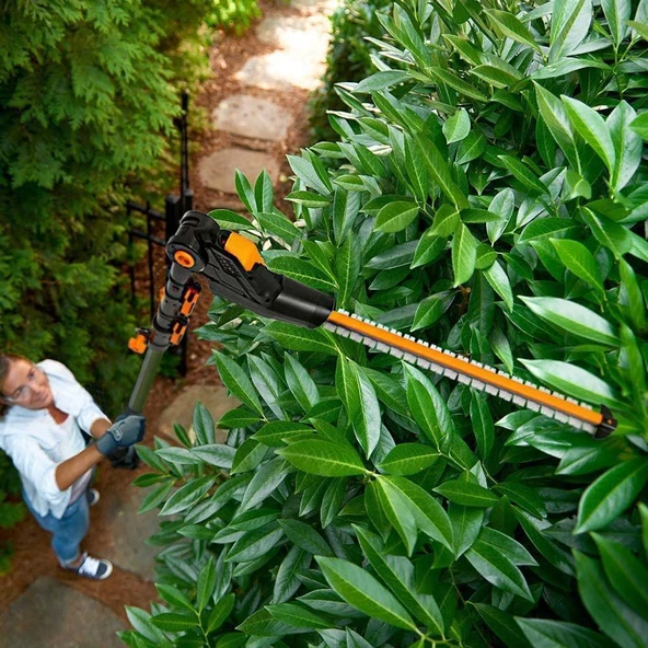 WORX WA0308 WG349E ile Uyumlu 45CM Profesyonel Açı Ayarlı Çit Budama Aparatı, Başlığı - 6
