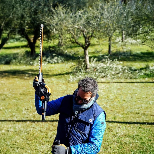 WORX WA0308 WG349E ile Uyumlu 45CM Profesyonel Açı Ayarlı Çit Budama Aparatı, Başlığı - 12