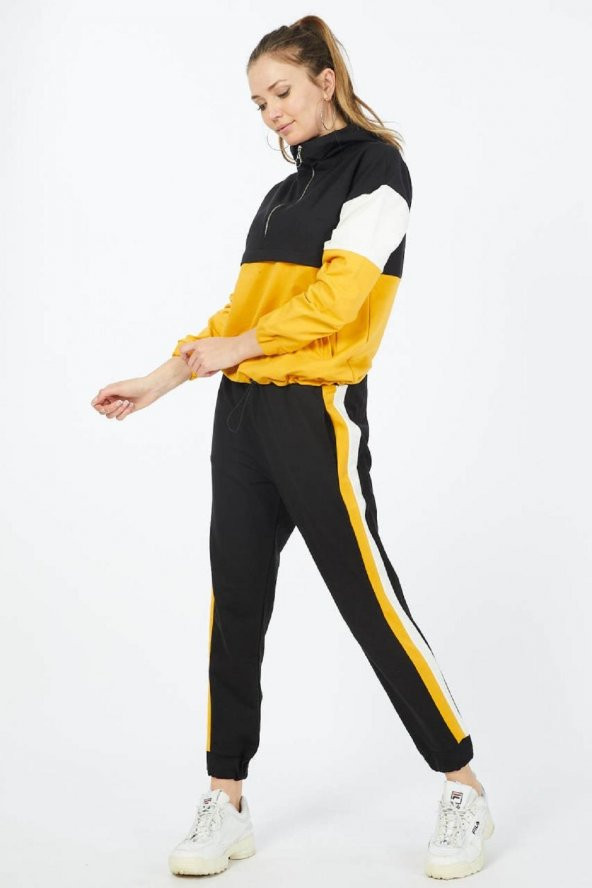 Atlas Kumaş  Garnili Zara Model İkili Eşofman Takımı 8265 - 4