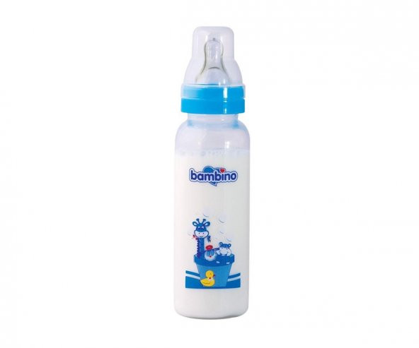 Bambino T-019 Natural PP Biberon 250 Ml - Mavi