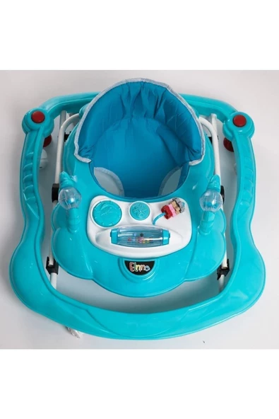 ÜNAL Lüx Oyuncaklı Müzikli Ve Işıklı 3 Kademeli Örümcek Bebek Mavi Yürüteç - 8