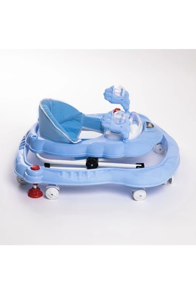 ÜNAL Lüx Oyuncaklı Müzikli Ve Işıklı 3 Kademeli Örümcek Bebek Mavi Yürüteç - Resim 7