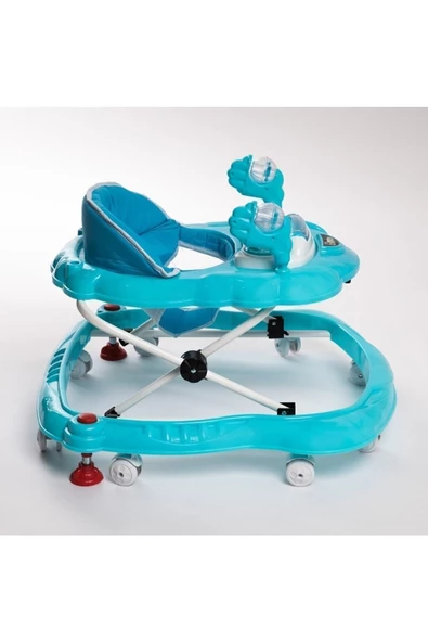 ÜNAL Lüx Oyuncaklı Müzikli Ve Işıklı 3 Kademeli Örümcek Bebek Mavi Yürüteç - 6