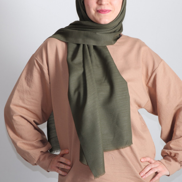 PEMİRA PAMUKLU FLAMLI HAKİ ŞAL - 2