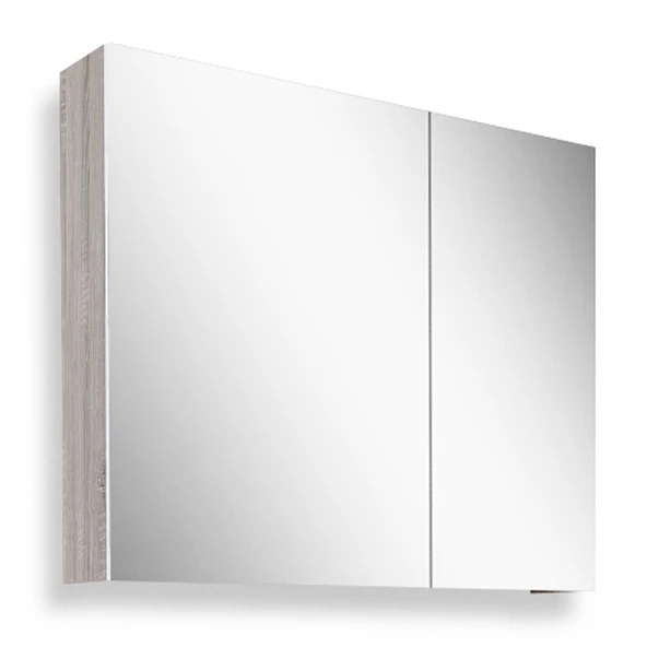 Teta Home Tokyo 80CM Mdf Banyo Üst Aynalı Dolap  Sonoma-Beyaz - 1