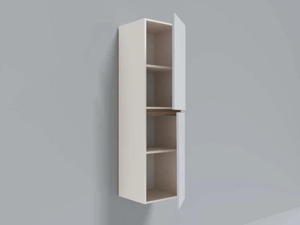 Teta Home Tokyo Mdf Banyo Boy Dolabı  Krem-Beyaz