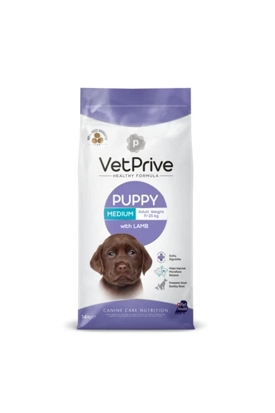 Vet Prive Kuzu Etli Yavru Köpek Maması 14 Kg