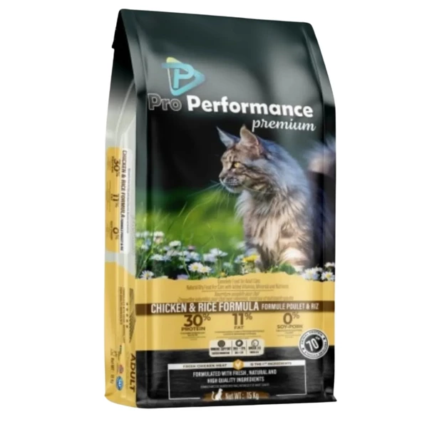 Pro Performance Yetişkin Tavuk Etli&Prinçli Kedi Maması 15 Kg