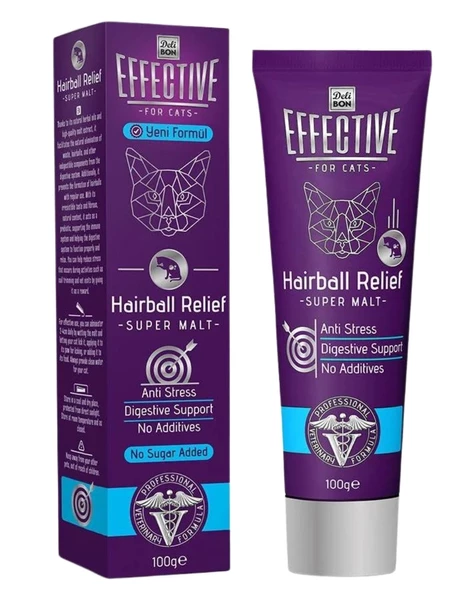 Effective Hairball Relief Super Kedi Tüy Yumak Engelleyici Malt 100g