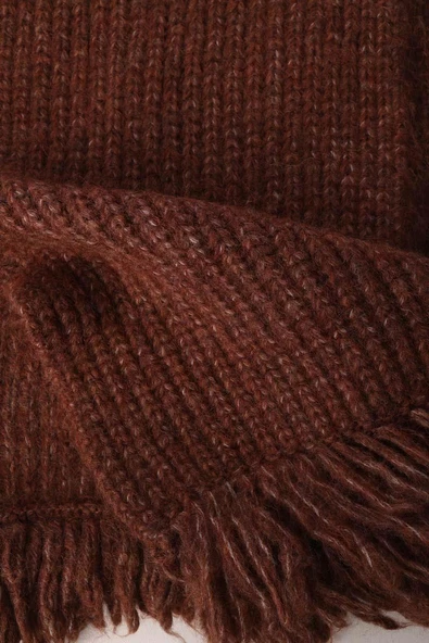 Taba-Triko Püsküllü Şal - 3