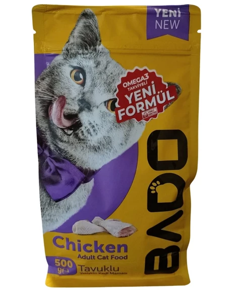 Bado Tavuk Etli Yetişkin Kedi Maması 500 Gr