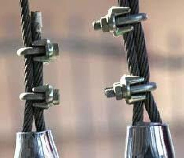 GALVANİZLİ ÇELİK HALAT KLEMENSİ  5 MM 30 ADET - 3