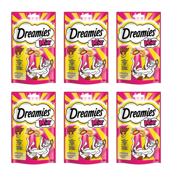 Dreamies Kedi Ödül Maması Peynirli Ve Sığırlı  60 Gr  x 6