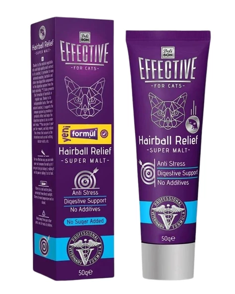 Effective Hairball Relief Super Kedi Tüy Yumak Engelleyici Malt 50g