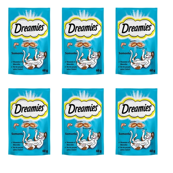 Dreamies Kedi Ödül Maması Somonlu 60gr x 6