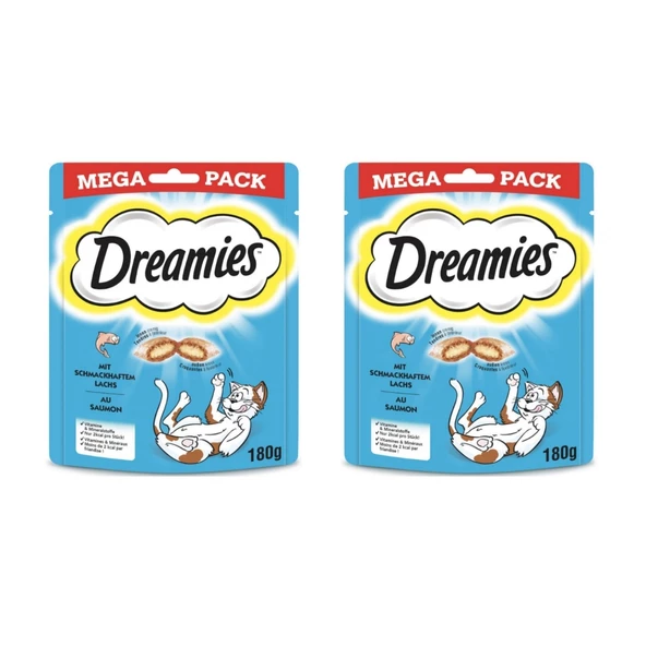 Dreamies Kedi Ödülü Mega Paket Somonlu 180gr*2