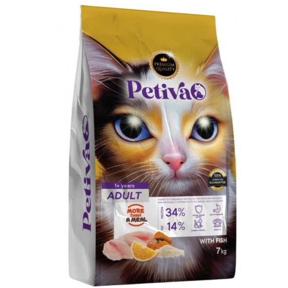 Petiva Yetişkin Balıklı Kedi Maması 7 Kg