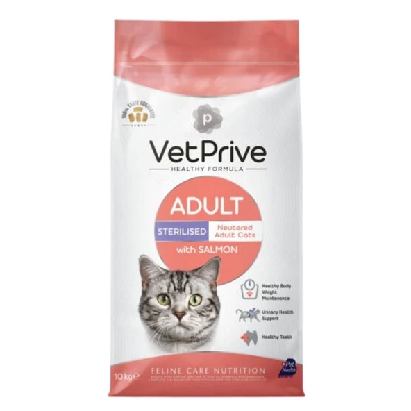 Vet Prive Sterilised Balıklı Kısırlaştırılmış Kedi Maması 10 Kg