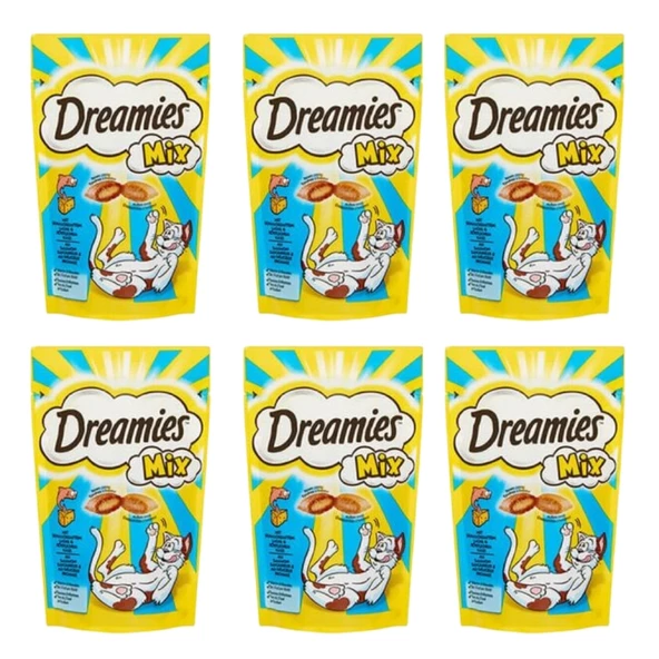 Dreamies Kedi Ödül Maması Somonlu ve Peynirli  60gr x 6