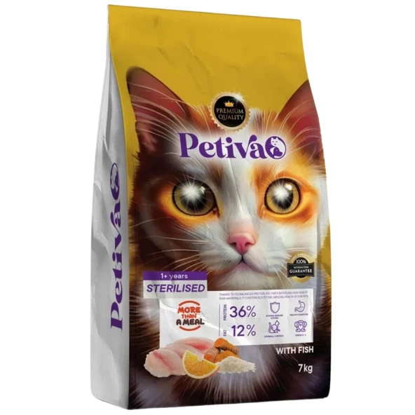 Petiva Balıklı Kısırlaştırılmış Kedi Maması 7 Kg