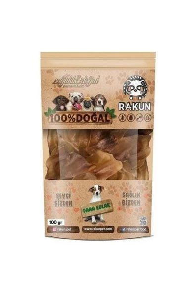 Rakun Dana Kulak Etli Yetişkin Köpek Ödülü 100 gr