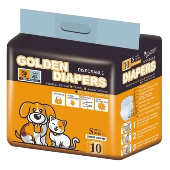 Golden Diapers Köpek Bezi S Beden 10 Lu