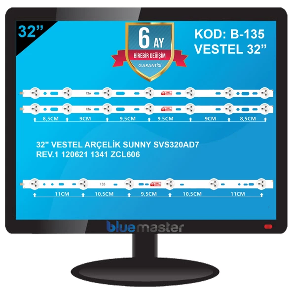 BM-12 (2X7LED-1X6LED) VESTEL 32" B-135 SVS320AD7 REV.1 120621 1341 ZCL606 RTL0135