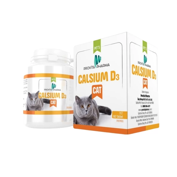 Provita Pharma Calsium D3 Cat Calsium Fosfor ve D3 60 Tablet