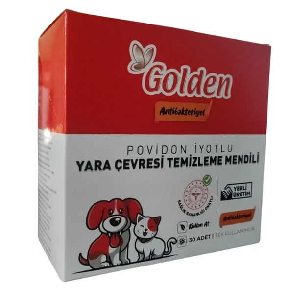 Golden Yara Çevresi Temizleme Mendili 30 Adet (1 Kutu)