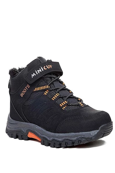 Mergenshoes BF00S9O Siyah Oranj Kürklü Günlük Erkek Çocuk Spor Bot - 2