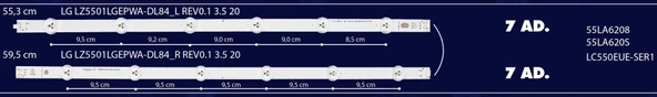 BM-80 (7X6LED-5X6LED) LG 55" B-262 RTL0262T LC550EUE-SER1 & NC550DUN SAAL2 & LG 55LA620S &55LA6208