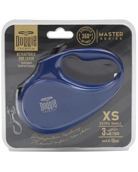 Doggie Otomatik Köpek Tasması Master XS 12 kg 3 mt Lacivert