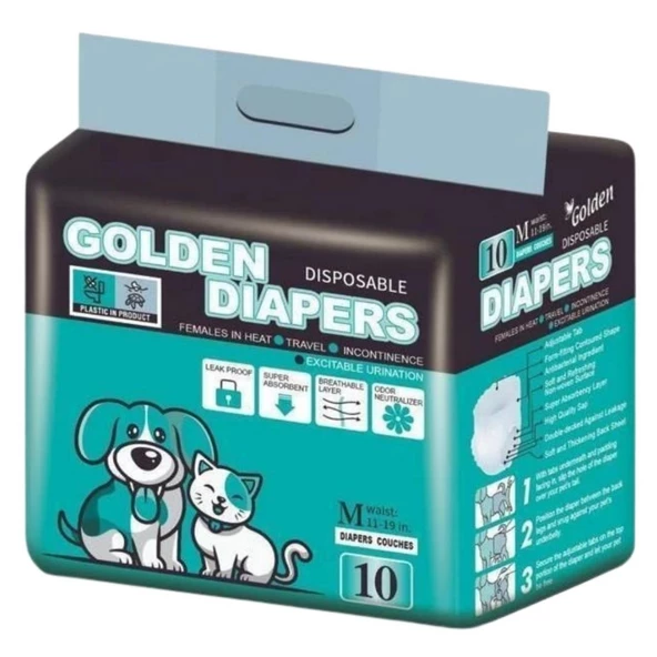 Golden Köpek Alt Bağlama Bezi Diaper Medium