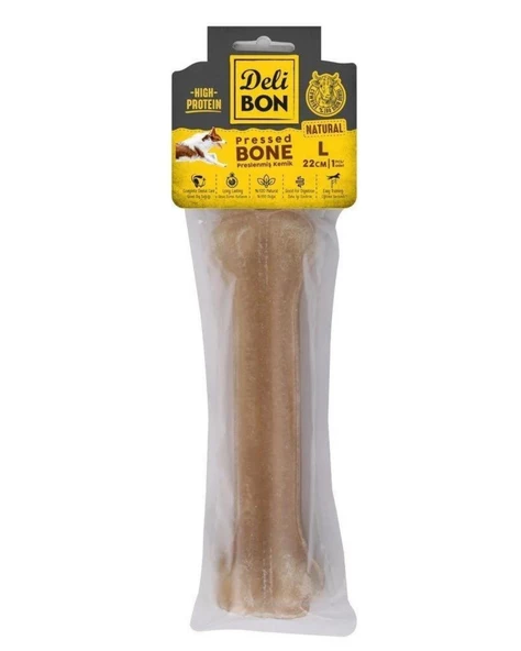 DELİBON DERİ PRES KEMİK 22CM M BOY 1Lİ PAKET NATUREL