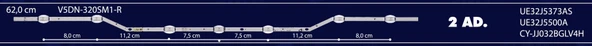 BM-99 (2X7LED) SAMSUNG 32" B-373 RTL0373 62CM V5DN-320SM1-R
