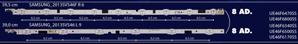 BM-17 (8X9LED - 8X6LED) SAMSUNG 46" B-446 RTL0388 CY-GF460CSLV2H & T460HF02.4 & CY-HF460CSLV1H & UE46F6340SS