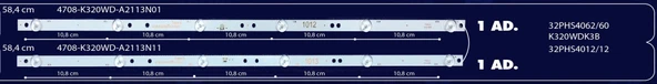 BM-94 (2X6LED) AWOX 32" B-1012 58,4CM K320WD A2 2019  4708-K320WD-A2113N01