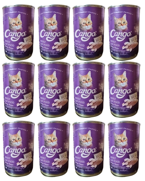 Cango Tavuklu Yetişkin Kedi Maması 415 gr 12li